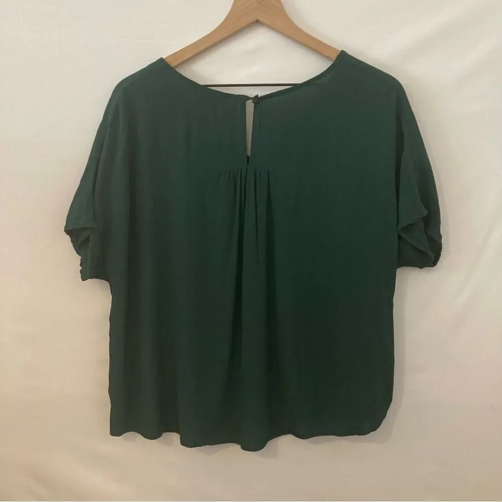 Madewell Emerald Green Flowy Top Small